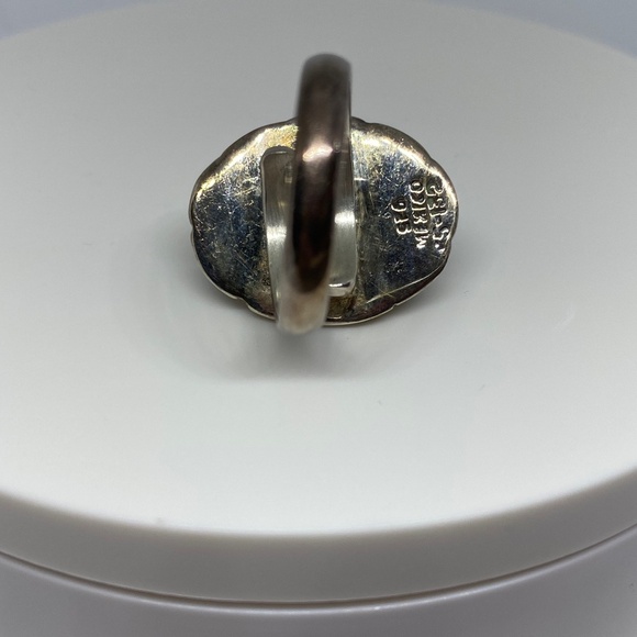 Vintage Taxco Turquoise Sterling Ring - Picture 3 of 5